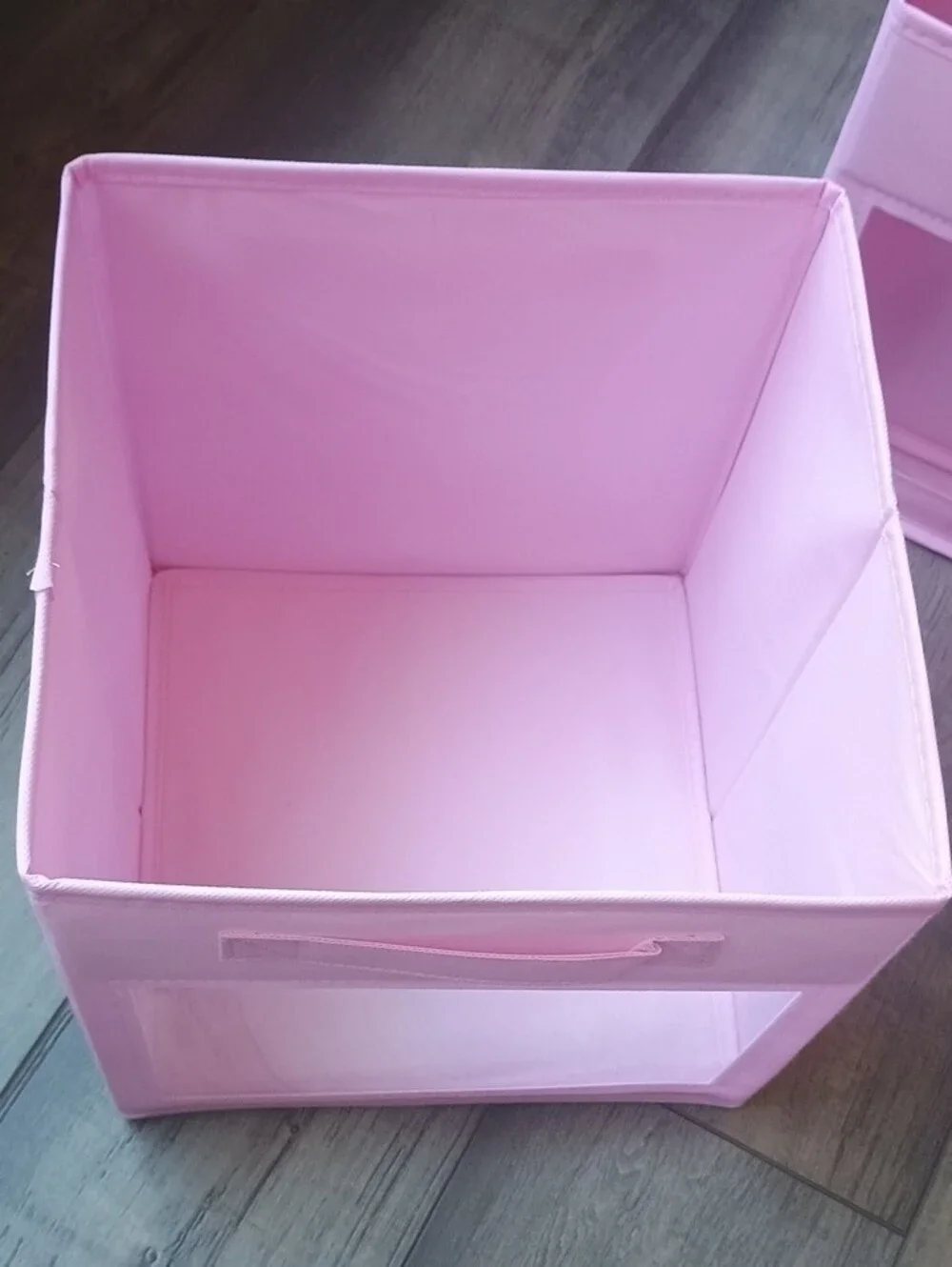 Pink Fabric Storage Bin Foldable  (Set Of 10)